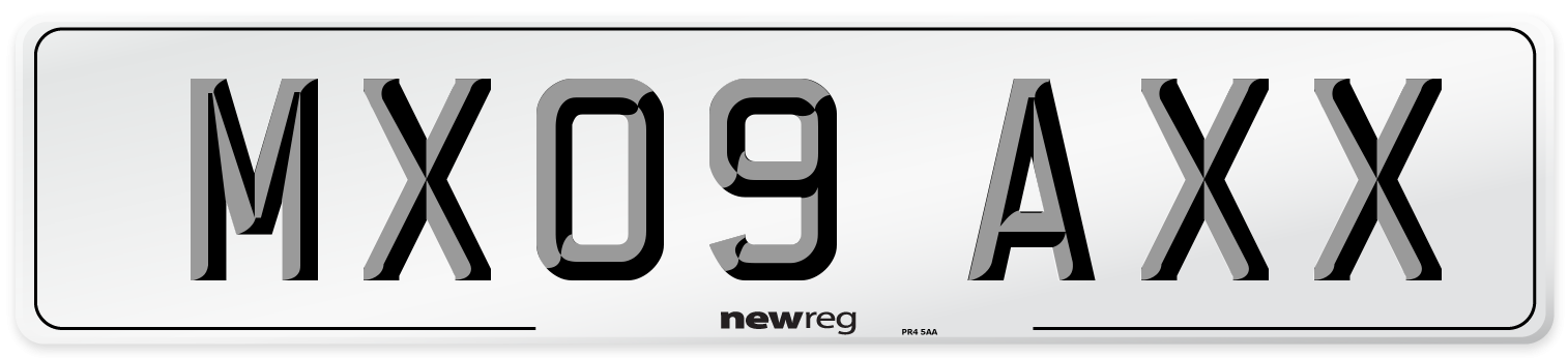 MX09 AXX Number Plate from New Reg
